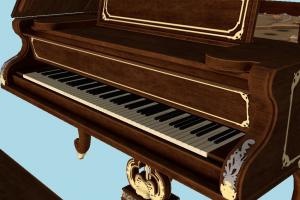 Old Grand Piano piano, music, victorian, grand, musical, vintage, retro, antique, classic, furniture, elegant, grandpiano, musical-instrument